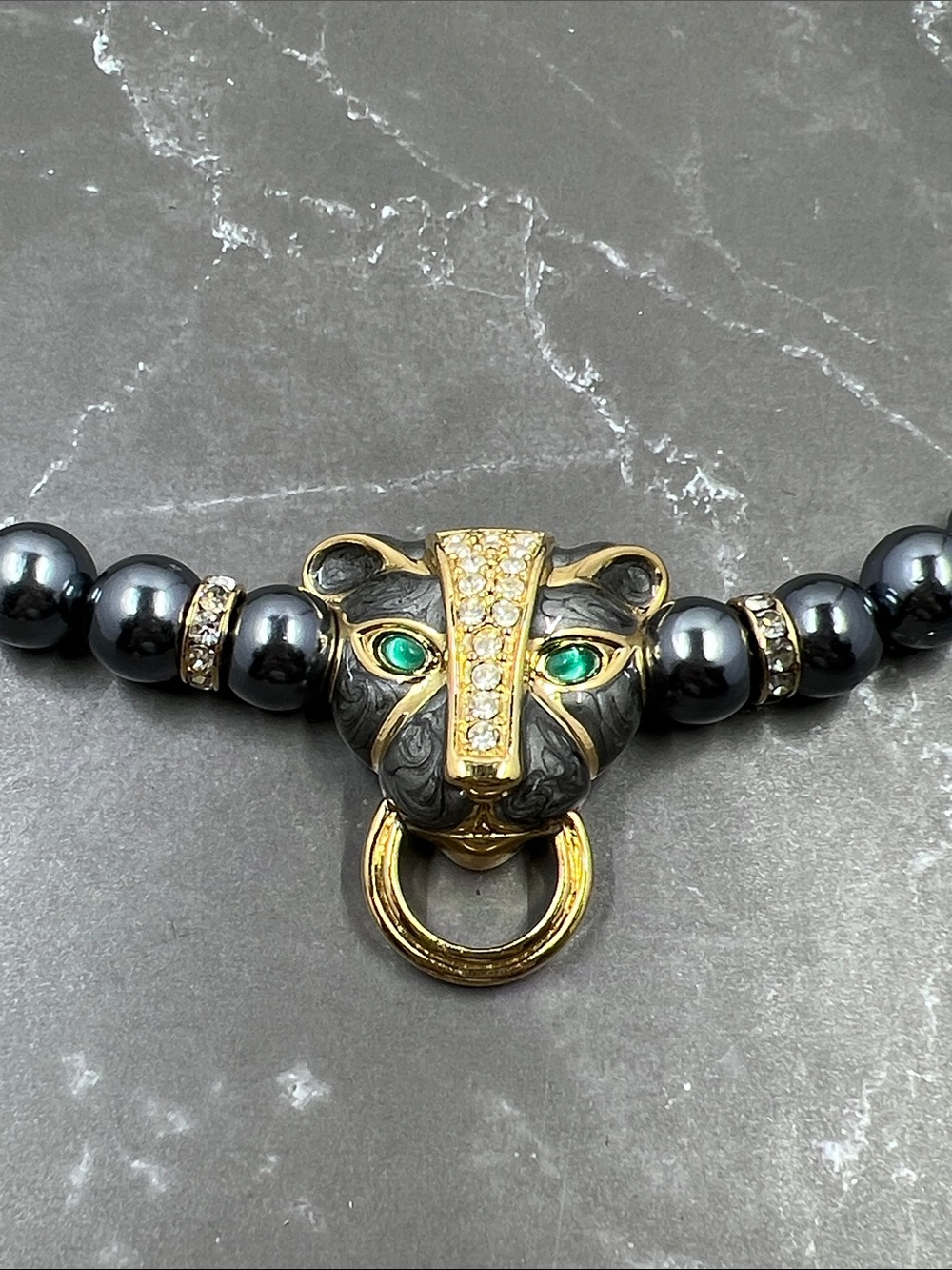 Vintage KJL for AVON Duchess of Windsor Panther Statement Necklace